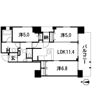 Floor: 3LDK, occupied area: 67.69 sq m, Price: 38.5 million yen