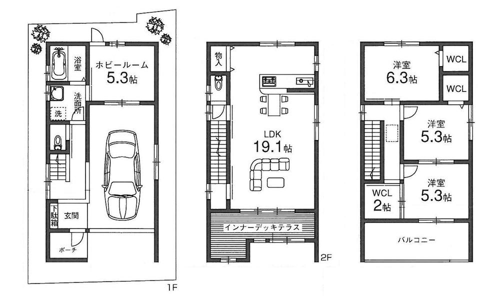 Floor plan. 37,800,000 yen, 3LDK + S (storeroom), Land area 67.29 sq m , Building area 101.87 sq m