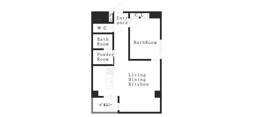 Floor plan. 1LDK, Price 13.5 million yen, Occupied area 42.48 sq m , Balcony area 5.28 sq m