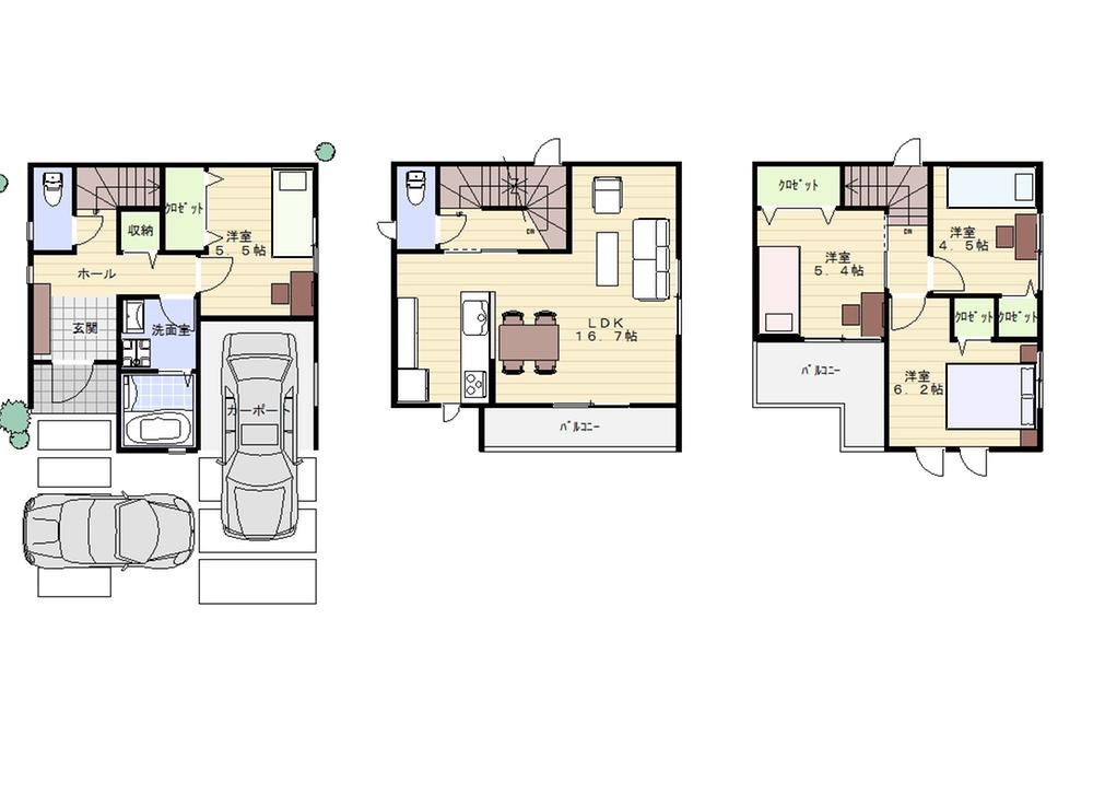Floor plan. 41,800,000 yen, 4LDK, Land area 85.65 sq m , Building area 105.3 sq m floor plan