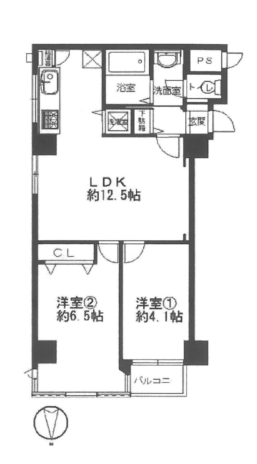Floor plan. 3LDK, Price 13.8 million yen, Occupied area 56.89 sq m , Balcony area 5.28 sq m 2013 September renovation completed Office use Allowed per (Terms have) Yotsubashi 5-minute walk from the second floor northeast corner room to the station, There is a feeling of opening, Ventilation is good. Visitor is monitor phone, etc. glad facilities enhancement at a glance.