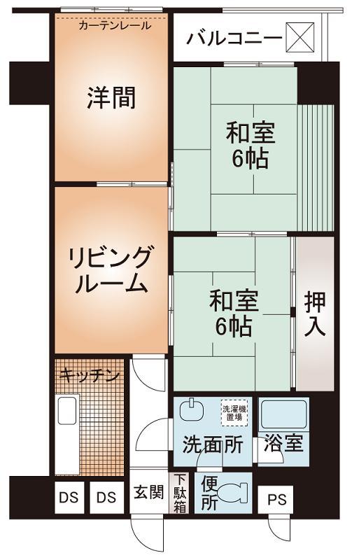 Floor plan. 3LDK, Price 16,900,000 yen, Footprint 67.6 sq m , Balcony area 3.72 sq m
