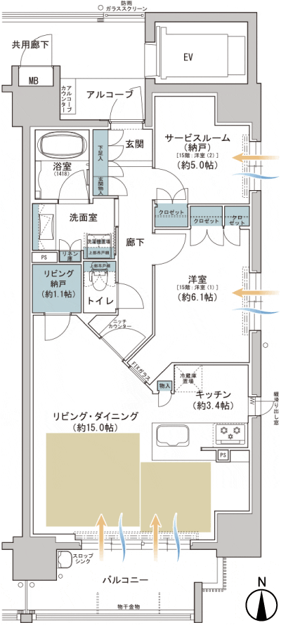 Floor: 1LDK + S (storeroom) ・ 2LDK, occupied area: 67.81 sq m, Price: 39.3 million yen