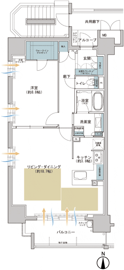 Floor: 1LDK, occupied area: 73.94 sq m, Price: 42.4 million yen