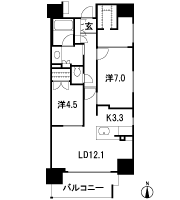 Floor: 2LDK + DR, occupied area: 67.81 sq m, Price: 36.9 million yen