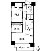 Floor: 2LDK + WIC, the occupied area: 73.94 sq m, Price: 39.7 million yen