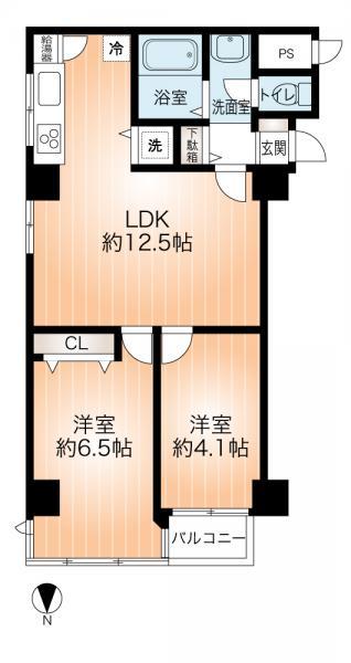 Floor plan. 2LDK, Price 13.8 million yen, Occupied area 56.89 sq m , Balcony area 5.28 sq m   ■ Mato drawings ■  living ・ Dining 12 Pledge. It has achieved a comfortable life in a spacious space.
