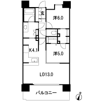 Floor: 2LDK, occupied area: 65.12 sq m, Price: 33,755,000 yen