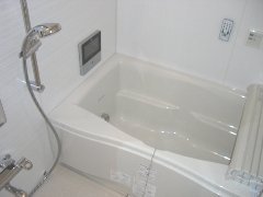 Bath. Bathroom with reheating