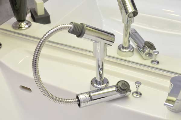 Bathing-wash room.  [Hand shower mixing faucet] Same specifications