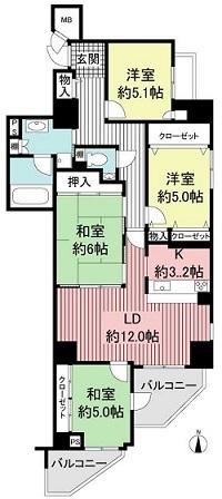 Floor plan. 4LDK, Price 36,900,000 yen, Occupied area 89.01 sq m , Balcony area 8.35 sq m   ※ If the present situation and drawings are different, It will honor the current state