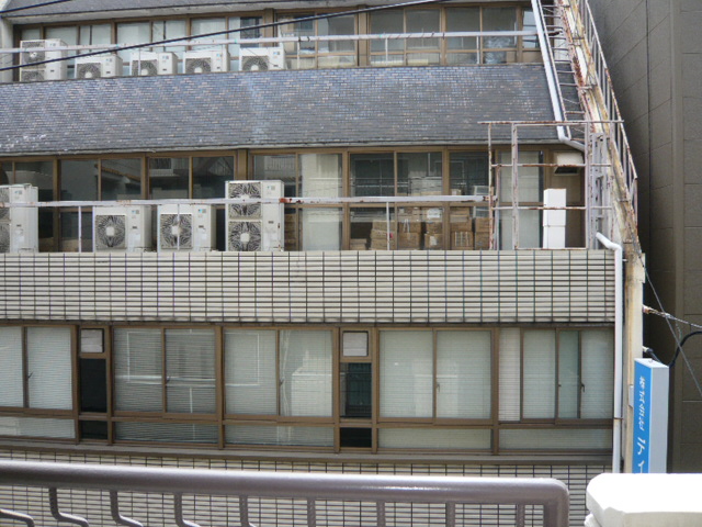 Balcony. It is missing the entire surface of the road