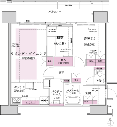 Floor: 2LDK, occupied area: 60.48 sq m, Price: 31.8 million yen