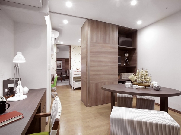 Family space, Gently tie the kids room and a living-dining, You can use the multi-purpose