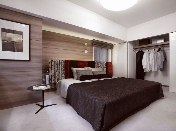 Master bedroom. On the wall surface, Can be stored without waste-to-ceiling, Installing a closet of large capacity