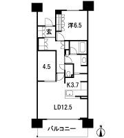 Floor: 1LDK + DEN, occupied area: 65 sq m, Price: 32,060,000 yen
