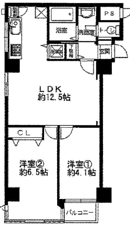 Floor plan. 2LDK, Price 13.8 million yen, Occupied area 56.89 sq m , Balcony area 5.28 sq m