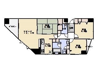 Floor plan. 3LDK, Price 27,800,000 yen, Occupied area 75.84 sq m , Balcony area 6.8 sq m
