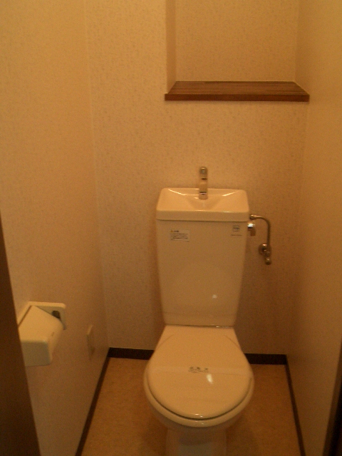 Toilet. Glad Separate It is easy to use with a shelf