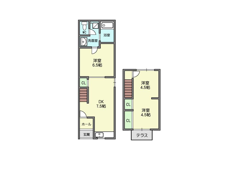 Floor plan. 8.3 million yen, 3DK, Land area 49.53 sq m , Building area 43.66 sq m Heisei 25 October renovated