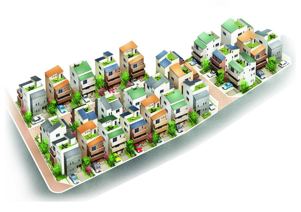 Cityscape Rendering. Cityscape complete image