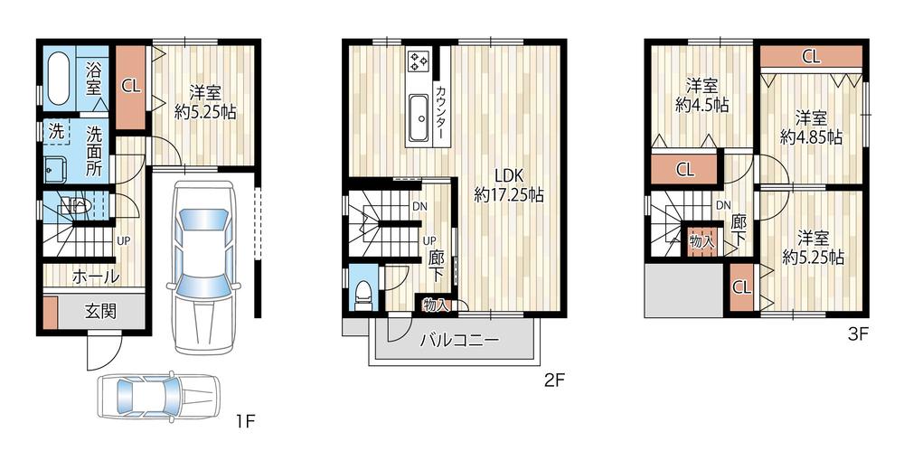Floor plan. Price 23.8 million yen, 4LDK, Land area 65.46 sq m , Building area 100.39 sq m