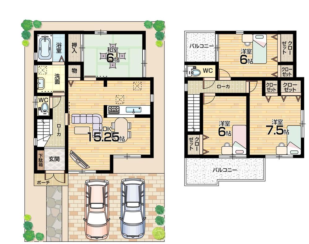 Floor plan. (No. 1 point), Price 27,800,000 yen, 4LDK, Land area 109.46 sq m , Building area 95.57 sq m