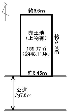 Compartment figure. Land price 34,800,000 yen, Land area 159.07 sq m