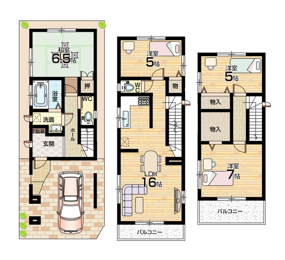 Floor plan. (No. 1 point), Price 25,800,000 yen, 4LDK, Land area 62.58 sq m , Building area 95.33 sq m