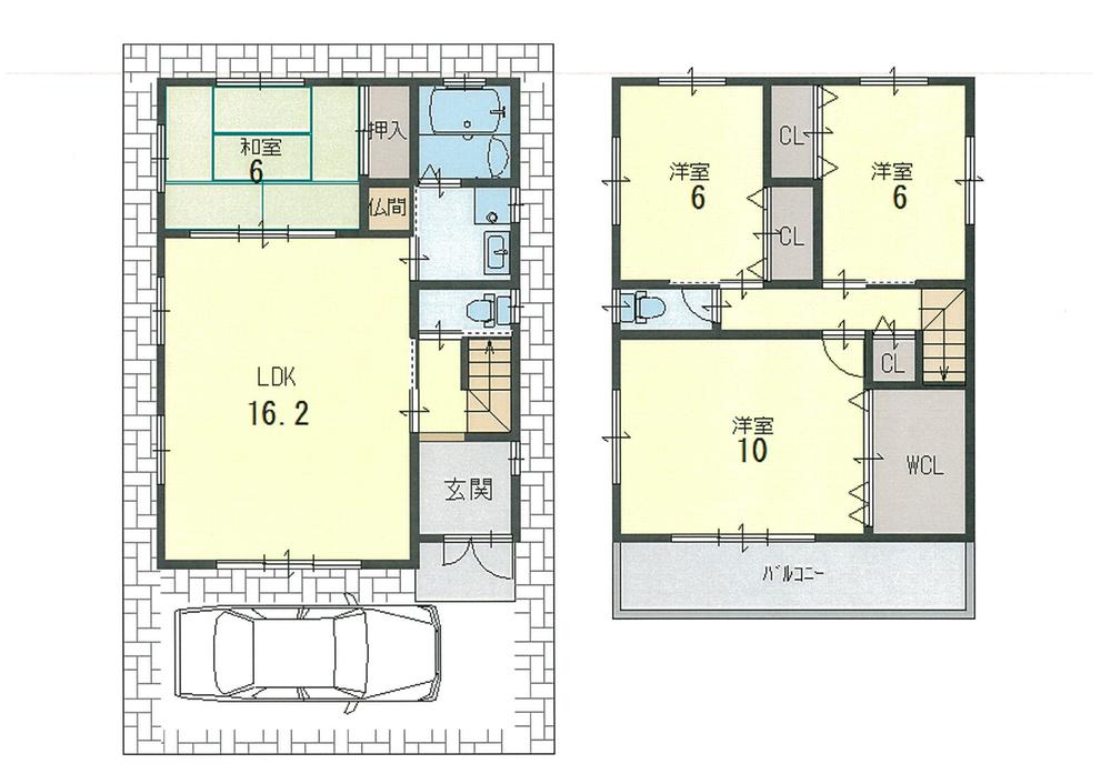 Floor plan. 28.5 million yen, 4LDK, Land area 96.48 sq m , Building area 101.25 sq m