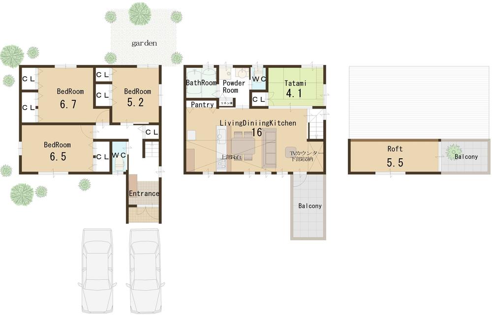 Floor plan. (No. 2 locations), Price 31,900,000 yen, 4LDK, Land area 102.46 sq m , Building area 90.98 sq m