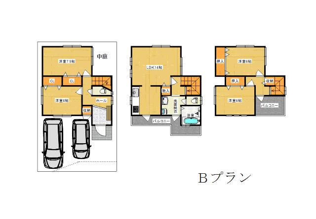 Other building plan example. Building plan example ( Plan B) Building Price      15.8 million yen, Building area   102.06 sq m