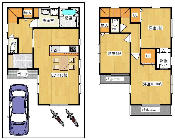 Other building plan example. Building plan example ( A No. land) Building Price      Ten thousand yen, Building area    sq m