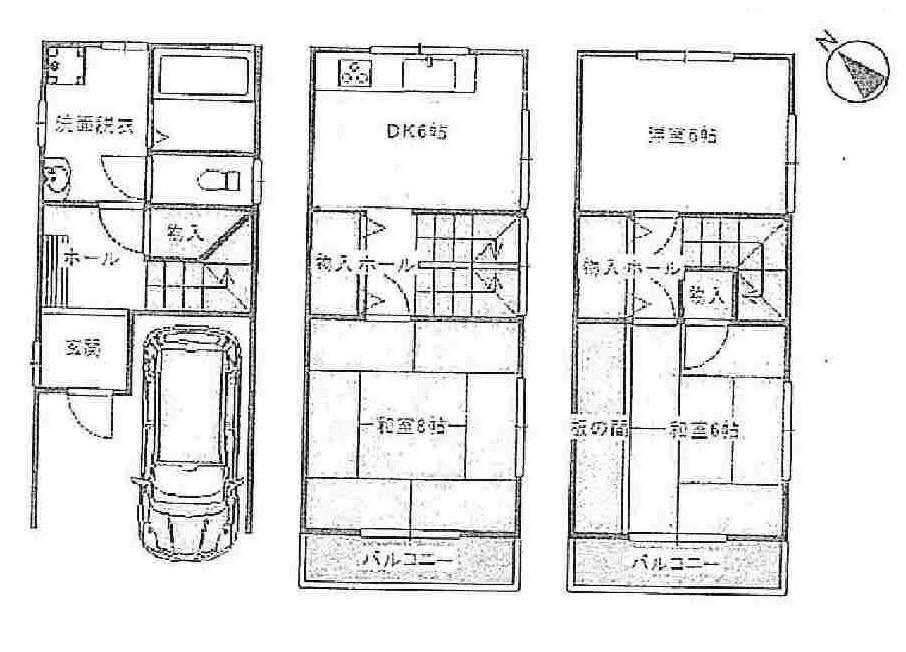 Floor plan. 12.8 million yen, 3DK, Land area 39.04 sq m , Building area 89.1 sq m