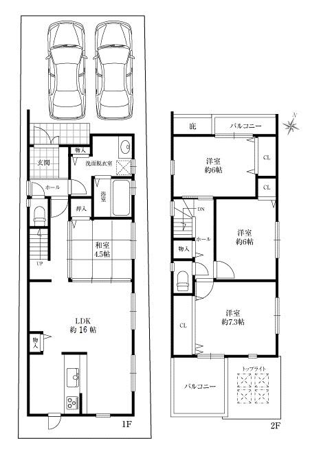 Floor plan. 36,800,000 yen, 4LDK, Land area 99.17 sq m , Building area 96.66 sq m
