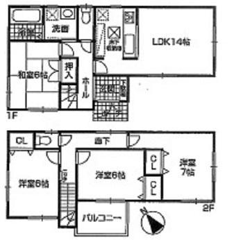 Floor plan. Spacious 4LDK