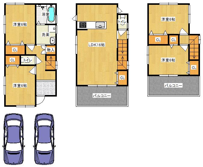 Floor plan. 30,800,000 yen, 4LDK, Land area 80.79 sq m , Building area 96.39 sq m   ◆ Floor plan