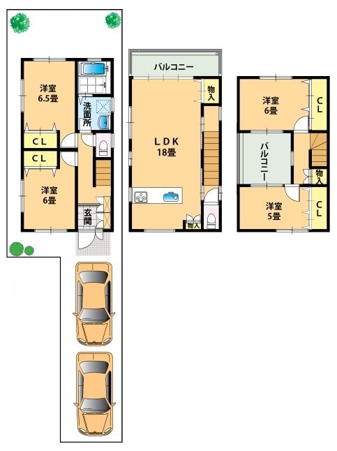 Compartment figure. 31,800,000 yen, 4LDK, Land area 100.63 sq m , Building area 100.02 sq m