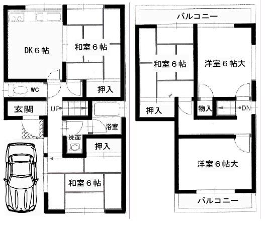 Floor plan. 9.8 million yen, 5DK, Land area 78.32 sq m , It is a building area of ​​84.46 sq m still active house! There is also reform plan! Spacious 5DK! 