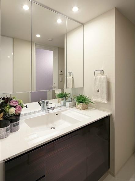 Wash basin, toilet. Image