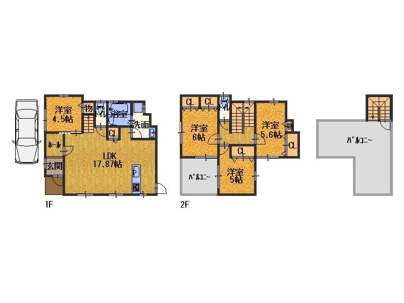 Floor plan. 31,800,000 yen, 4LDK, Land area 92.89 sq m , Building area 90 sq m reference plan