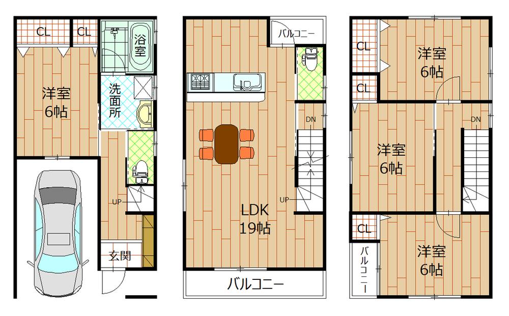 Floor plan. 27,800,000 yen, 4LDK, Land area 61.2 sq m , Building area 110.08 sq m