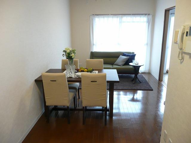 Living. Living room (with furniture for the model room)