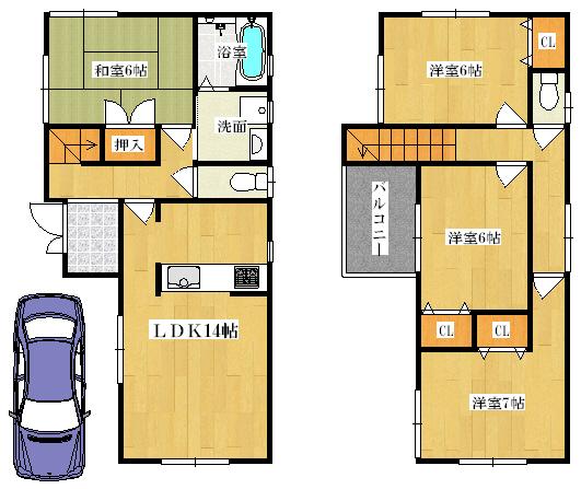 Floor plan. 20.8 million yen, 4LDK, Land area 89.37 sq m , Building area 92.34 sq m   ◆ Floor plan