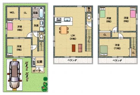 Building plan example (floor plan). Building plan example (No. 3 locations) Building area About 111.78 sq m .  So we have a free design,  Please let us know what you wish. 
