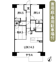 Floor: 3LDK, the area occupied: 61.8 sq m, Price: 25,080,000 yen