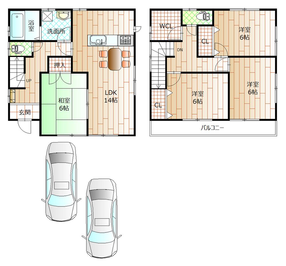 Floor plan. (No. 2 locations), Price 33,800,000 yen, 4LDK, Land area 117 sq m , Building area 97.71 sq m