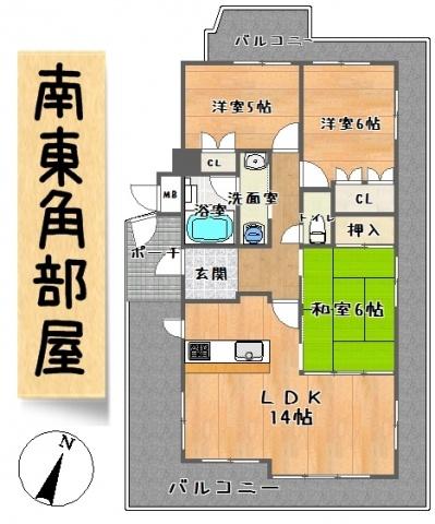 Floor plan. 3LDK, Price 14.9 million yen, Occupied area 67.11 sq m , Balcony area 38.78 sq m