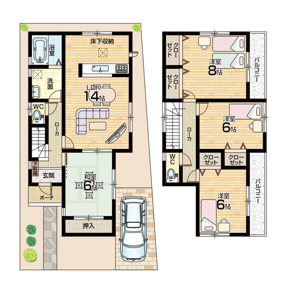 Floor plan. (No. 1 point), Price 33,800,000 yen, 4LDK, Land area 103.65 sq m , Building area 97.71 sq m