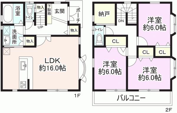 Floor plan. 25,800,000 yen, 3LDK+S, Land area 84.98 sq m , Building area 91.08 sq m